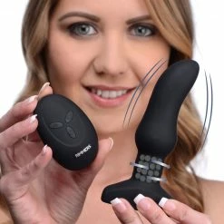 Remote Sex Toys Extreme Sex Toys, Bondage, & Fucking Machines | ExtremeRestraintsSlim M Curved Rimming Plug With Remote Control