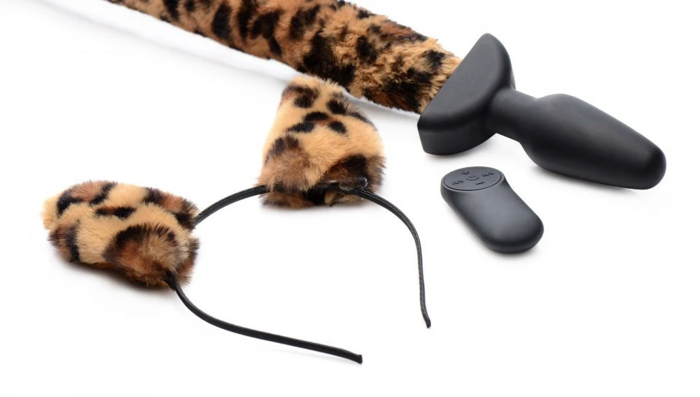 Remote Sex Toys Extreme Sex Toys, Bondage, & Fucking Machines | ExtremeRestraintsRemote Control Wagging Leopard Tail Anal Plug And Ears Set - Image 5