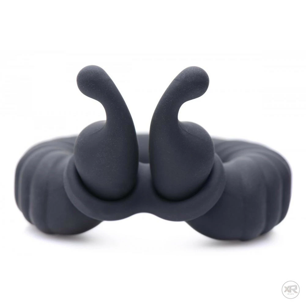 Vibrating Penis Rings Extreme Sex Toys, Bondage, & Fucking Machines | ExtremeRestraints10X Cobra Dual Stimulation Silicone Cock Ring - Image 7