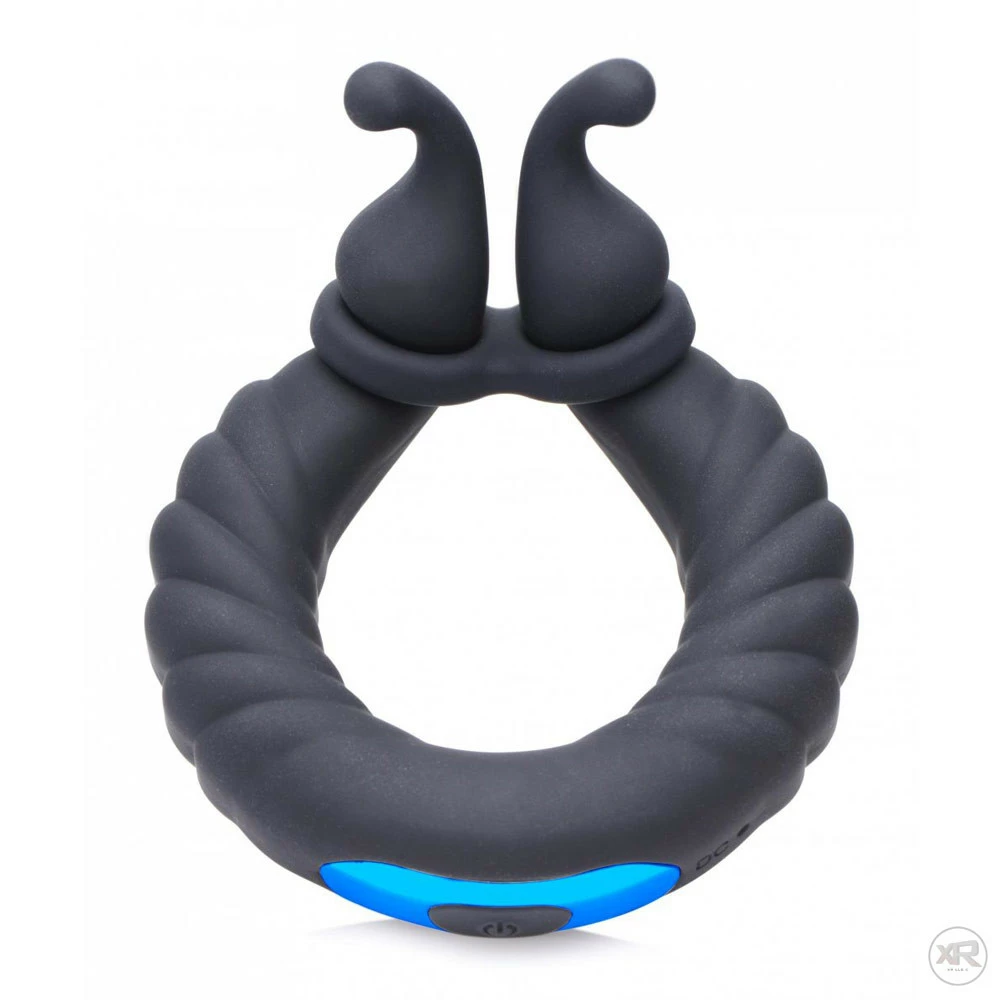 Vibrating Penis Rings Extreme Sex Toys, Bondage, & Fucking Machines | ExtremeRestraints10X Cobra Dual Stimulation Silicone Cock Ring - Image 4