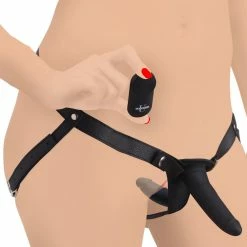 Remote Sex Toys Extreme Sex Toys, Bondage, & Fucking Machines | ExtremeRestraints28X Power Pegger Beginner Vibrating Double Dildo With Harness And Remote