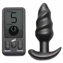 Remote Sex Toys Extreme Sex Toys, Bondage, & Fucking Machines | ExtremeRestraints25X Vibrating Silicone Swirl Plug With Remote Control