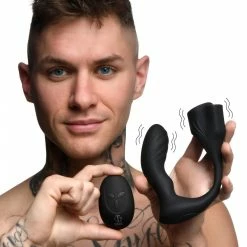 Remote Sex Toys Extreme Sex Toys, Bondage, & Fucking Machines | ExtremeRestraints7X Silicone Prostate Plug With Ball Stretcher And Remote