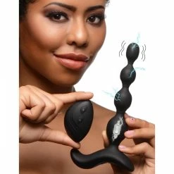 Remote Sex Toys Extreme Sex Toys, Bondage, & Fucking Machines | ExtremeRestraintsShock-Beads 80X Vibrating & E-stim Silicone Anal Beads With Remote