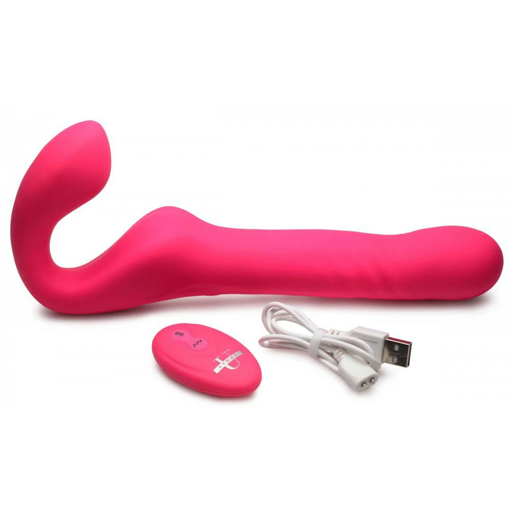 Remote Sex Toys Extreme Sex Toys, Bondage, & Fucking Machines | ExtremeRestraints30X Thrusting And Vibrating Strapless Strap-On With Remote Control - Image 3