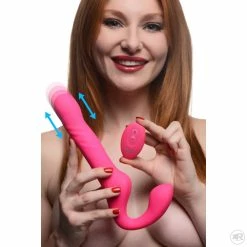 Remote Sex Toys Extreme Sex Toys, Bondage, & Fucking Machines | ExtremeRestraints30X Thrusting And Vibrating Strapless Strap-On With Remote Control