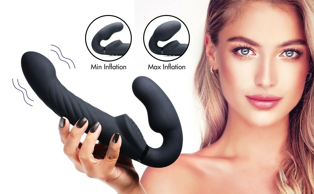 Remote Sex Toys Extreme Sex Toys, Bondage, & Fucking Machines | ExtremeRestraintsErgo-Fit Twist Inflatable Vibrating Silicone Strapless Strap-on